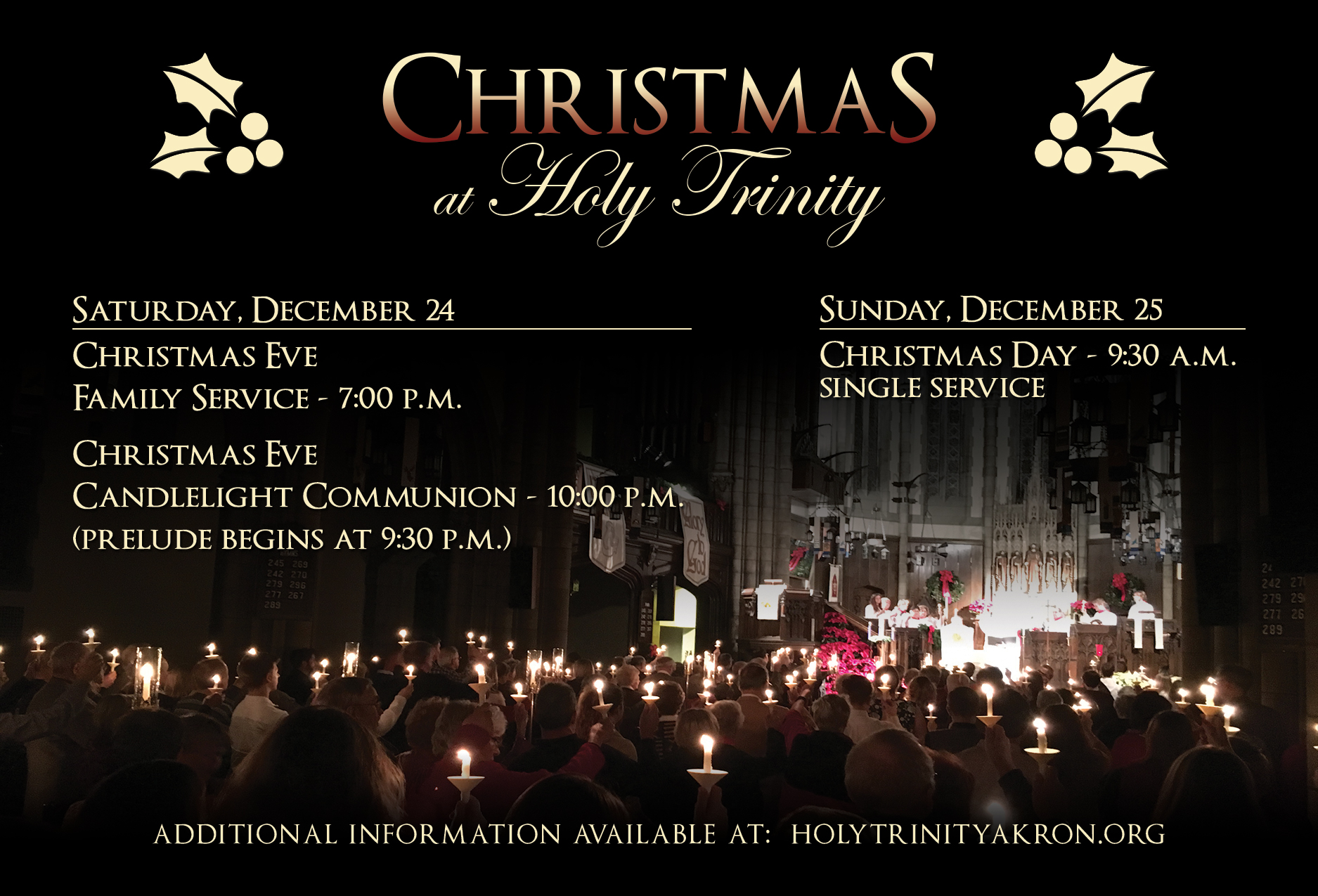 Christmas Services at Holy Trinity, Holy Trinity Lutheran Church at
